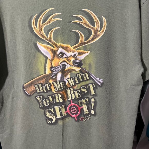 y2k Outta Site Hit Me With Your Best Shot Shirt Sleeve Graphic T-Shirt Men's XL - Picture 7 of 9